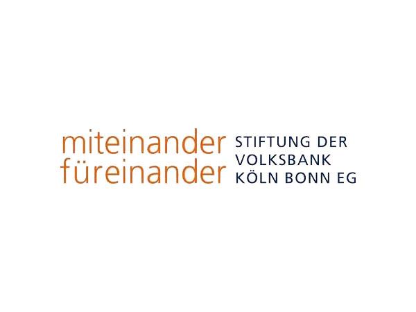 Logo "miteinander füreinander" Stiftung Volksbank Köln Bonn EG - Unterstützer und Kooperationspartner von Ein Herz für Rentner e.V.